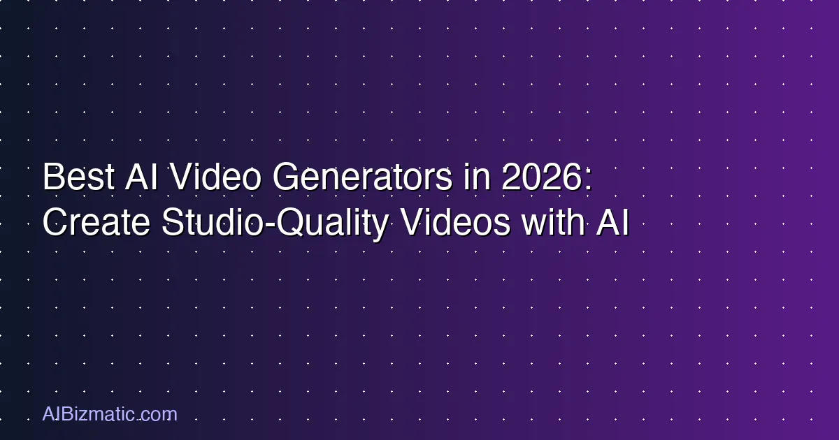 Best AI Video Generators in 2026: Create Studio-Quality Videos with AI ...