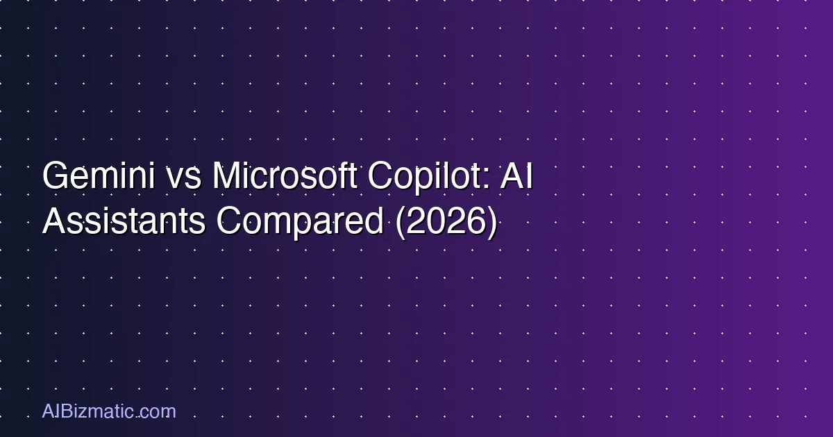 Gemini vs Microsoft Copilot: AI Assistants Compared (2026)